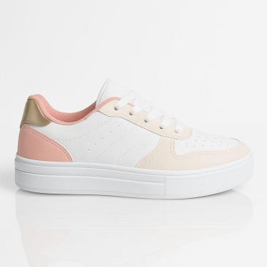 Imagem de Tênis Feminino Sneaker Color Block Urbano Versátil Confortável-Feminino