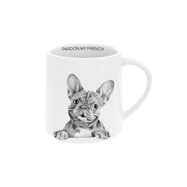 Imagem de Pavilion Gift Company - Pardon - Caneca de 500 ml Café Chá Cachorrinho Cachorrinho K9 Buldogue Francês Utensílios de Cozinha