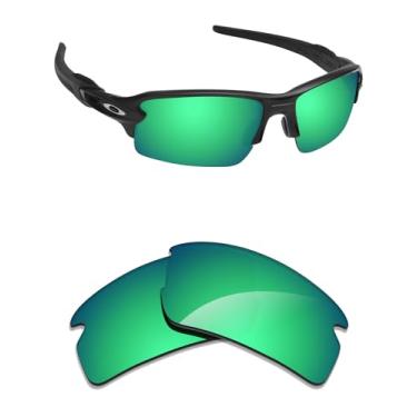 Imagem de Alphax Lentes de reposição espelhadas não polarizadas verde-esmeralda para óculos de sol Oakley Flak 2.0 XL OO9188