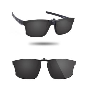Imagem de Fiskr Óculos de sol polarizados clip-on para Oakley Hyperlink OX8051 54 mm - Proteção UV - Ajuste universal para homens e mulheres, Preto clássico, 54mm