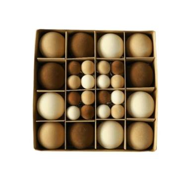 Imagem de Lilihuimaoyi Conjunto de Bolas de Natal de Veludo, Bolas Leves de 2,36" E 1,18" para Pendurar em Decorações de árvores E Jardins.