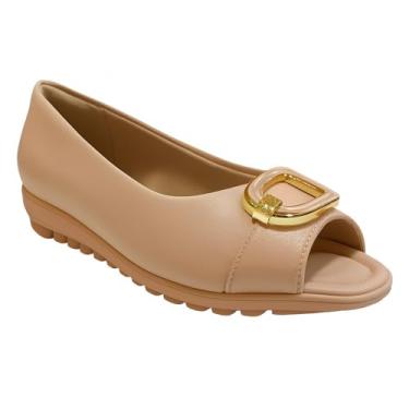 Imagem de Sapato Peep Toe Joanete Anabela Baixo