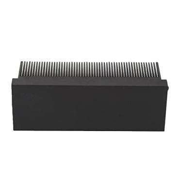 Imagem de Zhjvihx Pente de Alisamento de Cabelo, Dentes Densos Seguros, Pente de Fibra de Carbono de Cor Brilhante, Profissional para Tala de Cabelo para Casa (Preto)