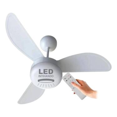 Imagem de 3X Ventilador De Teto Inverter Fênix Led 3 Pás Branco Com Co