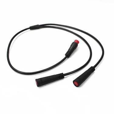Imagem de YUYUEMI Cabo de freio de 2 pinos 1T2 para sensor de sinal de freio de scooter elétrica 44 cm fio de extensão à prova d'água divisor Y universal cabo adaptador de freio EBike