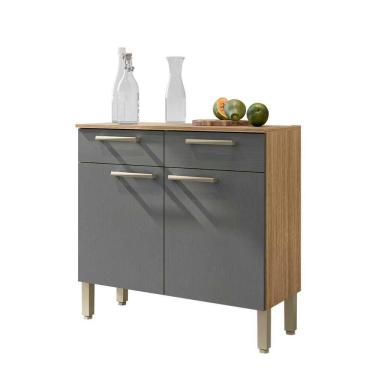 Imagem de Gabinete de Cozinha 0,90 cm 2 Portas Nala Kits Paraná