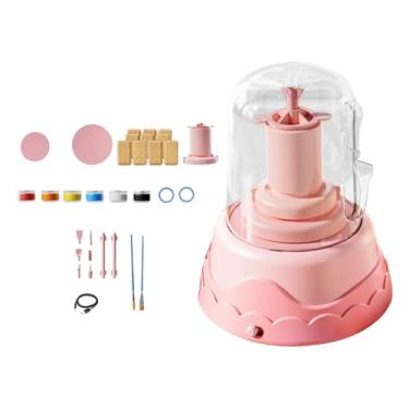Imagem de CarpNettore Torno de Oleiro Elétrico para Fazer Sua Própria, 10 Sacos de, Brinquedo Educativo, Ferramentas para Pintura E Escultura, rosa