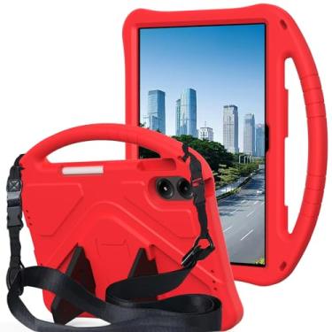 Imagem de YRH Capa para tablet Onn 12.1 Pro 2024 (modelo 100146663), capa infantil EVA à prova de choque com alça de ombro para tablet Walmart Surf Onn de 12,1 polegadas, vermelha