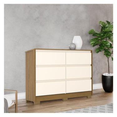 Imagem de Cômoda Ambiente Ravenna 6 Gavetas Nature Off White - Henn