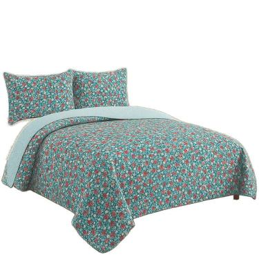 Imagem de Kit Cobre Leito Colcha King Boutik Dupla Face - Estampa 21 - 100% Poliéster