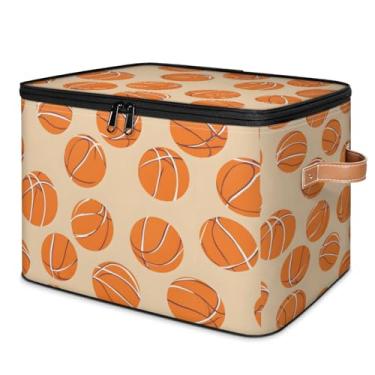 Imagem de Cestos de armazenamento de basquete com tampas de lona dobrável organizador de armazenamento de brinquedos infantis organizador de armário para quarto e banheiro