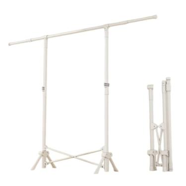 Imagem de Hhsdyl Varão de Roupa Ajustável em Comprimento, Organizador de Roupeiro do Chão ao Teto para Roupas, Suporte de Alcance para Ambiente Interior e Exterior,White,Single A