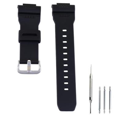 Imagem de Czjiaqh Pulseira masculina de resina compatível com Casio g-shock GW-7900 GW-7900B G-7900 0771 10330771 pulseira de borracha esportiva à prova d'água acessórios para pulseira (preto)