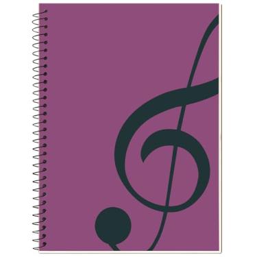 Imagem de MOREYES Caderno de música, composição do manuscrito, caderno com 100 páginas, 26 x 19 cm, rosa