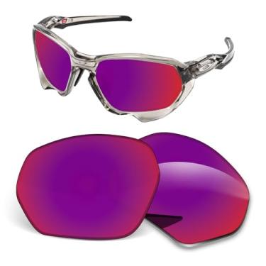Imagem de Lentes de substituição de 1,5 mm compatíveis com óculos de sol Oakley Plazma OO9019 OO9019A, antiarranhões e resistentes a impactos - Midnight Sun polarizado