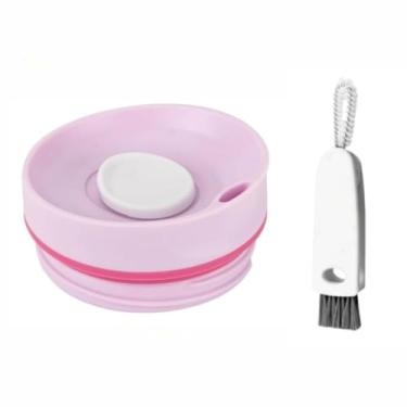 Imagem de Tampa deslizante de substituição compatível com Owala SmoothSip 590 ml 340 g, tampa superior à prova de vazamento compatível com Owala SmoothSip Slider copo de café de 350 ml 590 ml, escova de tampa