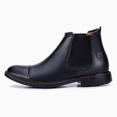 Imagem de Bota Coturno Masculino Cano Médio Couro Detalhada-Masculino