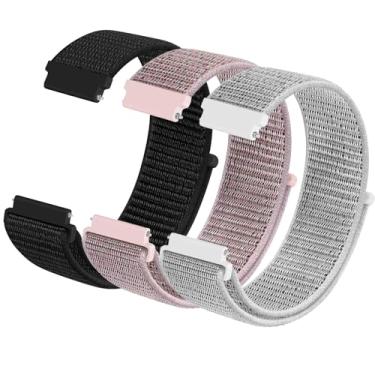 Imagem de Pacote com 3 pulseiras de nylon compatíveis com relógio inteligente Fitpolo IDW19/IDW13, pulseiras esportivas macias de 22 mm para ID208 Plus/IDW19/IDW16/IDW13/Veryfit IDW19/ENOMIR IDW19/MILOUZ IDW19