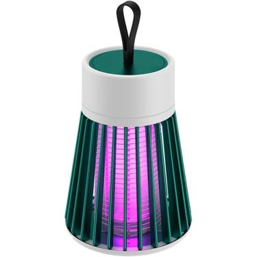 Imagem de Repelente Armadilha Elétrica Mata Mosquitos c/LED UV – Silencioso, Recarregável USB e Compacto – Abajur Noturno e Fácil de Limpar (Verde)