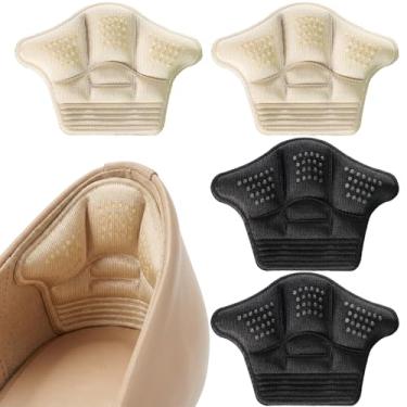 Imagem de 2 pares de pegas de salto de sapato, forro antiderrapante para ajuste e conforto do tênis