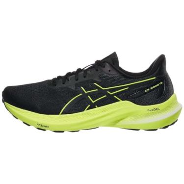 Imagem de ASICS Tênis de corrida masculino GT-2000 12, Preto/amarelo brilhante, 39