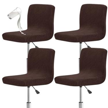 Imagem de Eco-Ancheng Capas de banco de bar, 4 peças, altura do balcão, bancos de bar giratórios, à prova d'água, banco de pub, capa de cadeira de banco de encosto alto, capas de cadeira de bar para cozinha