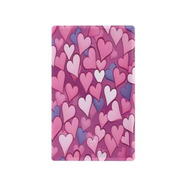 Imagem de Wassud Placa de cobertura de interruptor de luz de corações rosa e azul, 1 capa de tomada em branco placa de parede decorativa decoração de casa sala de estar quarto