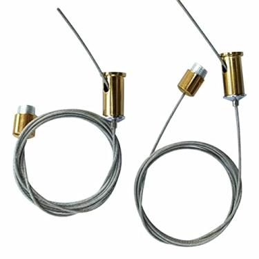 Imagem de Cabo de aço ajustável de 120 cm (47,2") para pendurar luminárias, quadros e fotos. Ideal para luminárias, quadros e outros objetos decorativos.