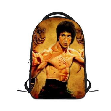 Imagem de Mochila Kung Fu Bruces Lees Kids School Poliéster 28x13x44cm