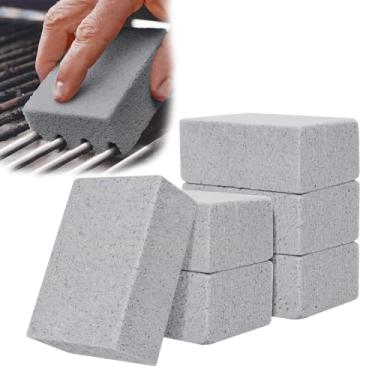 Imagem de Tijolo de limpeza da grelha - Escova de lâmina durável para facilitar a limpeza da grelha - Ótimo para churrasco de topo plano/6 peças