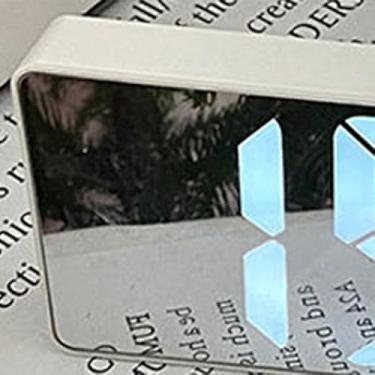 Imagem de Naroote Inteligente LED Digital Despertador Elegante Desktop Despertador para Estudantes Relógio Eletrônico Com Cabo de Carregamento (Enviado sem bateria)