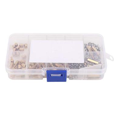 Imagem de LiebeWH Espaçador de Latão M2.5, 180pcs Kit de Sortimento de Parafusos de Porca de Pilar Espaçador de Latão Com Caixa de Armazenamento de Plástico, Fácil de Usar, Amplo Uso