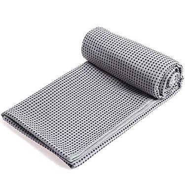 Imagem de Toalha de Yoga Antiderrapante Tamanho Tapete Macia Absorvente Microfibra Plegável Lavável para Quente Pilates Ginástica