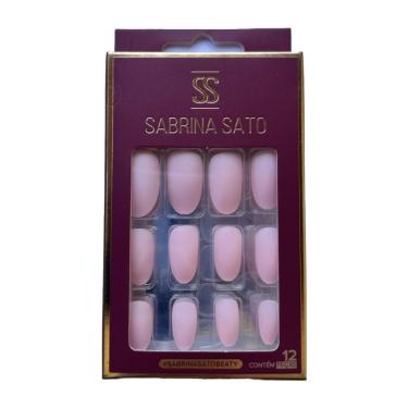 Imagem de Sabrina Sato Unhas Postiças Autocolantes Rosa Claro Ss2192-1 Com 12