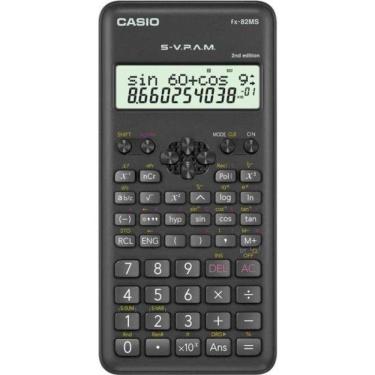 Imagem de Calculadora Científica Casio Fx-82ms-2-s4-dh 240 Funções Preta