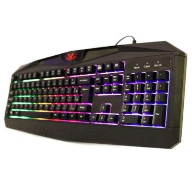 Imagem de Teclado Pra Pc Gamer Semi-mecanico Luminoso Anti-ghost Usb