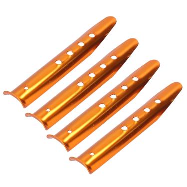 Imagem de 4PCS Estacas de Portáteis Liga Alumínio Clavos Toldo Suprimentos Camping com Força Apoio Aperta Firme Design em Forma U Alongado para Pátio Trilha Praia Neve Macio Gelo
