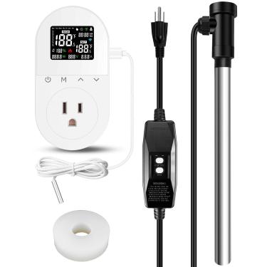 Imagem de Aquecedor submersível portátil de banheira de hidromassagem 1300W, aquecedor de água de imersão de titânio com termostato inteligente, controle remoto IOT, aquecimento rápido para banheiras de