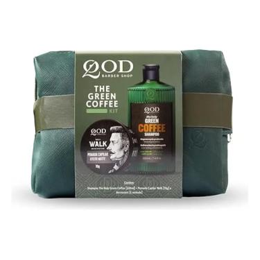 Imagem de QOD Kit The Green Coffee Kit - (Shampoo Green Coffee 220mL + Pomada Walk Matte 70g + Necessaire Verde)