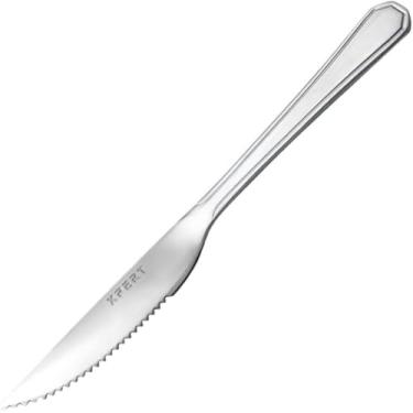 Imagem de Conjunto de Facas para Churrasco em Aço Inoxidável, 12 Peças, Lâmina Serrilhada, Ideal para Carnes e Churrascos