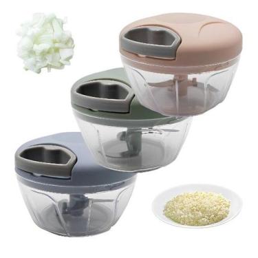 Imagem de Processador Manual de Alimentos 3 Lâminas Inox com Corda Retrátil - Co