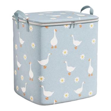 Imagem de IEUDNS Saco para guardar edredom, roupa suja, presente versátil, economiza espaço, organizador espaçoso para edredom, brinquedos, roupas e lençóis, Blue 140 L