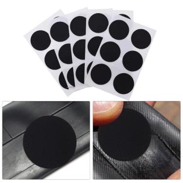 Imagem de Kit de remendo de pneu de bicicleta preto de 24 peças, patch de reparo de bicicleta sem cola, remendos de tubo redondo de bicicleta, kit de reparo de tubo interno de bicicleta, kit de remendo de