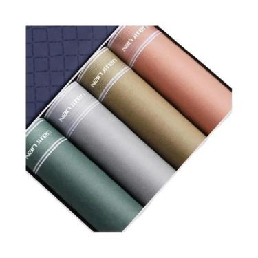 Imagem de Shorts Boxer Sexy De Algodão Masculino 4 Peças Roupa Íntima Masculina 