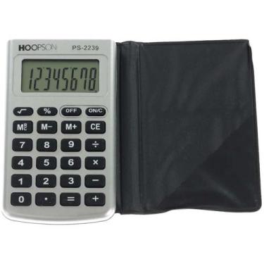 Imagem de Calculadora de Bolso 08DIGITOS C/CAPA BATERIA/SOLAR - ELGIN