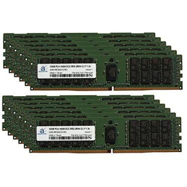 Imagem de Adamanta Atualização de memória de servidor de 384 GB (12 x 32 GB) compatível com Dell PowerEdge R430 DDR4 2400MHZ PC4-19200 ECC Chip registrado 2Rx4 CL17 1,2V