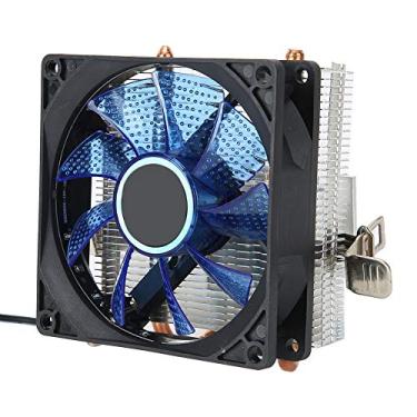 Imagem de aqxreight CPU Cooler Conector de 3 Pinos Acessório para PC Com Tubo de Latão Leve 2 para 775/1155/1366 1151 1155 1150 1156 1366 Cabe e é Simples é Instalação/Mini CPU (Luz Azul)