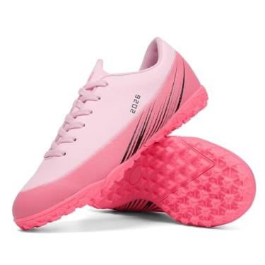 Imagem de GODLARK Chuteiras de futebol masculinas femininas para ambientes fechados, sapatos de beisebol largos, sapatos de rúgbi para adultos, jovens, meninos grandes, pequenos spikes AG TF botas de futebol