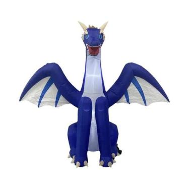Imagem de Decorações Infláveis Gigantes De Dragão Para Halloween Com Asas E LEDs