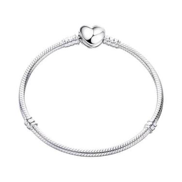 Imagem de Pulseira De Pingente De Coração Estrela Lua Em Prata Esterlina 925 Par